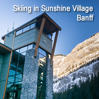 Skiing in Sunshine Village, Banff