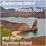 Bartolome Island, "Pinnacle Rock", and North Seymour Island