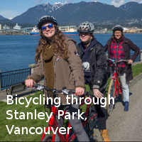 Bicycling through Stanley Park, Vancouver